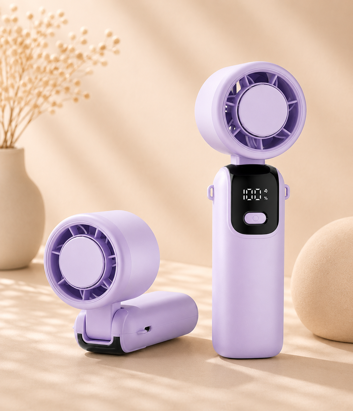 Ventilateur Portable Pliable 3-en-1 USB – Rechargeable & Ultra Silencieux