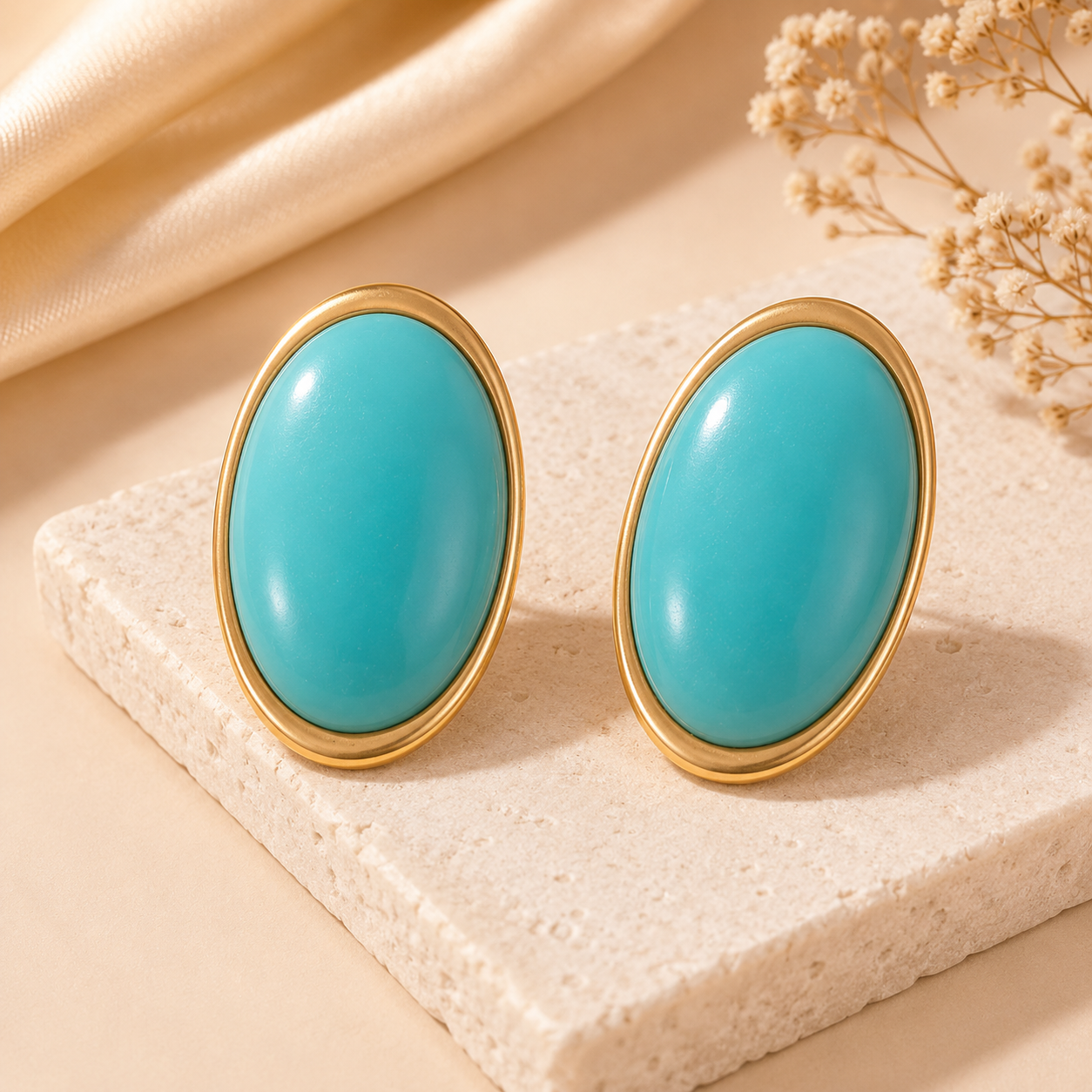 Boucles d'Oreilles Élégance Turquoise